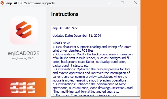 Release of enjiCAD 2025 SP2: Elevating Design Performance