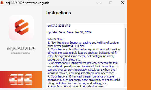 Release of enjiCAD 2025 SP2: Elevating Design Performance